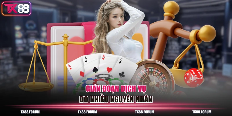 Gián đoạn dịch vụ do nhiều nguyên nhân